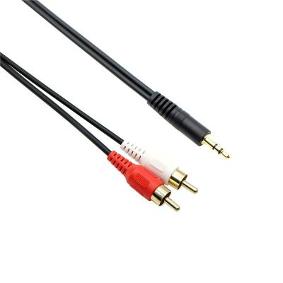 China Cheap 3RCA Camera Stereo Audio Cantell 3.5mm Male Plug 3.5mm To Rca AV Camcorder Video Cable for sale