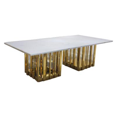 China Modern Luxury Titanium Restaurant Dining Table Modern Console Tables for sale