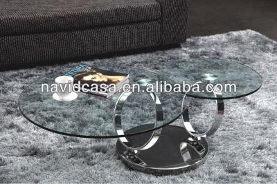 China DINING TABLE CHEAP MODERN EXTENDABLE GLASS COFFEE TABLE for sale