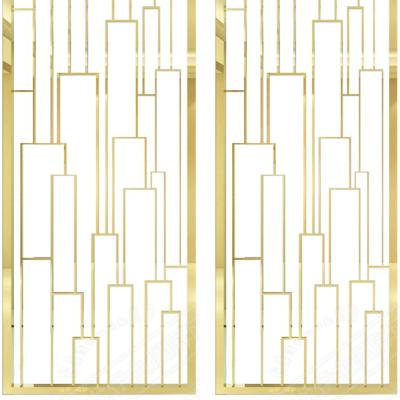 China CLASSIC Hotel Restaurant Gold Stainless Steel Room Flooring To Ceiling Screens And Living Room Dividers for sale