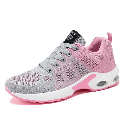 China Fashion Trend New Fashion Knitted Upper Ladies Running Shoes Latest Product Female Walking Footwear Sneakers for sale