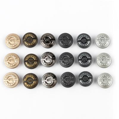 China Custom Dry Cleaning Logo Zamak Metal Spike Jacket Jeans Buttons Logo CustomJeans Buttons For Clothing Jeans for sale