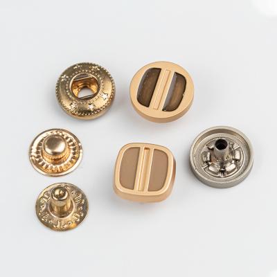 China OEM Accessories Dry Cleaning Logo Design ClothZinc Alloy Bag Cover Decorative Round Push Button Thobe Custom Metal Snap Buttons For Clothes for sale