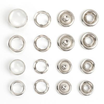 China Custom Zinc Alloy Fork Ring Snap Ring Metal Press Bead Baby Dry Cleaning OEM Garment Accessories Cover Buttons for sale