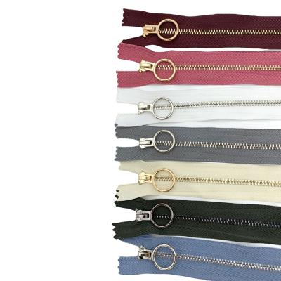 China OEM 3# 5# Brass Teeth Bag Jacket Nickel Free Jeans Cremallera Zippers Transparent Zipper Zipper Metal Nylon Invisible Zippers For Handbags for sale