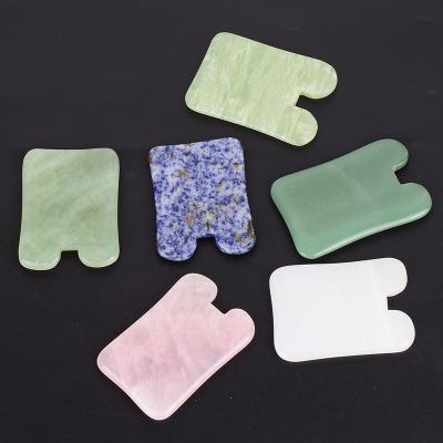 China Natural Jade Stone Scraping Care Healthy Environmentally Friendly Jade Massage Tool Guasha Board Gua Sha Facial Treatment Tool for sale