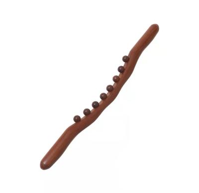 China Eco-friendly Eight Ball Beech Massage Rolling Stick Whole Body Universal Beauty Guasha Wood Rolling Stick Charred Scratch Wood Rolling Stick for sale