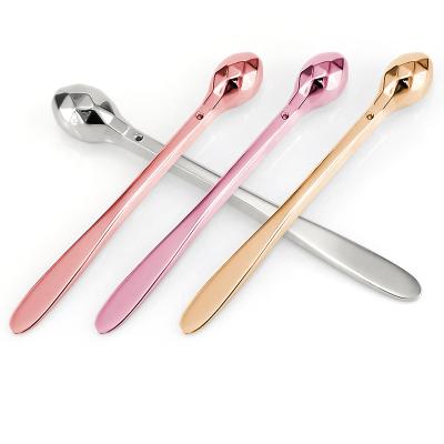 China Good Quality Hot Selling Makeup Tools Wrinkle Remove Eye Massager Tool Metal Cosmetic Cream Spoon for sale