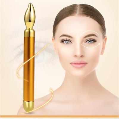 China 24k Gold Vibrating Anti-Puffiness Set Massage Roller Face Stick Energy Gold Beauty Bar Slimming for sale