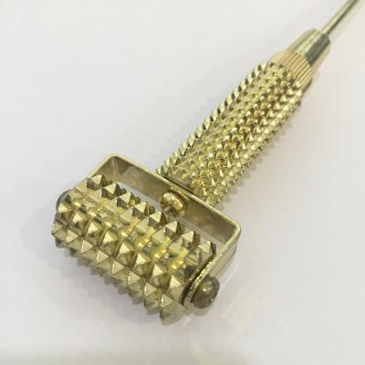 China Eco-friendly Gold Derma Roller New Arrival Copper Microneedle System Face Derma Roller for sale