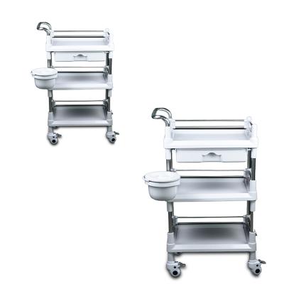 China Contemporary Hospital Ward Trolley Acrylic Cart Trolley Reasonable Prices for Clinic and Hospital Customized LOGO for sale