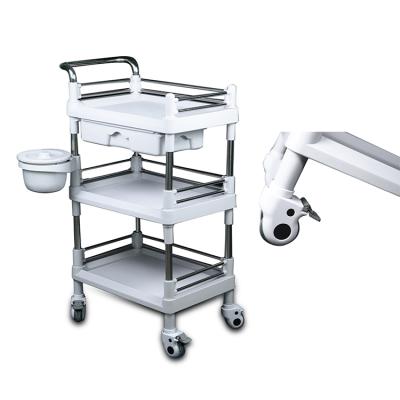 China High Assruance Contemporary Attractive Looking Used Trolley Hospital With 4 Wheels Stand Up Rolling Trolley For Treatment Machine Equipment for sale