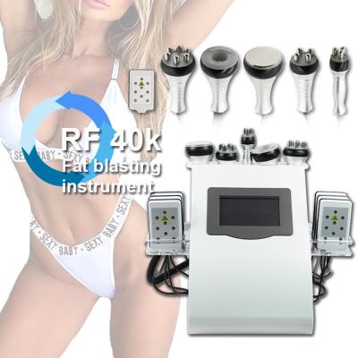 China Weight Loss Multifunction 6 in 1 RF Vacuum Cavitation Slimming Machine Best Professional Ultrasonic Cavitation for sale