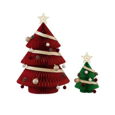 China Environmental Friendly Paper Trees Flower Christmas Tree 53cm Height Paper Table Decoration for sale