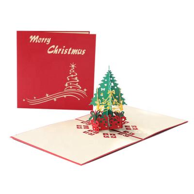 China Europe 3d Pop Up 3d Christmas Greeting Cards Christmas Tree Card for sale