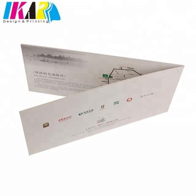 China paper & Custom Full Color Cardboard Half Fold Travel Brochure Printing for sale