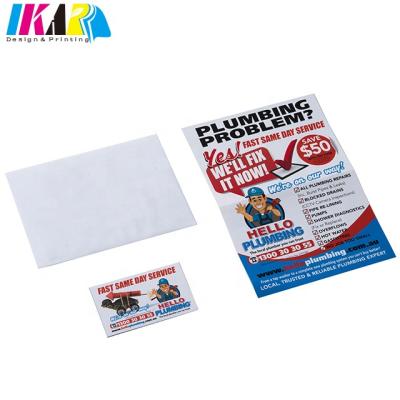 China paper & A5 Cardboard Flyer Printing Service With Card Size Fridge Magnet for sale