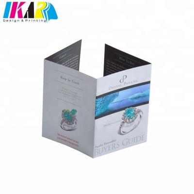 China paper & Custom Cardboard Spot UV Finished Gatefold Leaflet Printing for sale