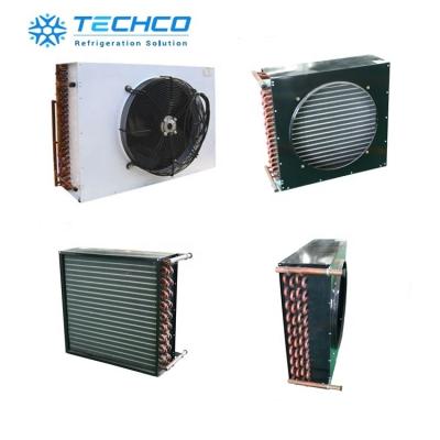 China Refrigeration Parts Techco Brand Gaoxiang FNH-1.2/3.4 Mini Air Cooled Condenser For Refrigerator Air Conditioning AC Condenser Price for sale