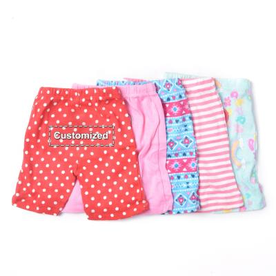 China Customized Logo Factory Baby Short Pants Summer Cotton Printed Breathable Baby Boy Ripped Pants For 0-2 Years for sale