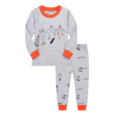 China Boys Girls Breathable Spring Autumn Long Sleeve Night Sleepwear 100% Cotton 2 Year Old Baby Pajamas for sale