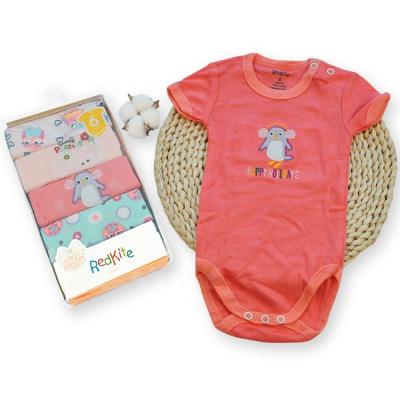 China 5pcs/lot Wholesale Cotton Comfortable Newborn Colorful Breathble Baby Romper 100% Short Girl Boy for sale