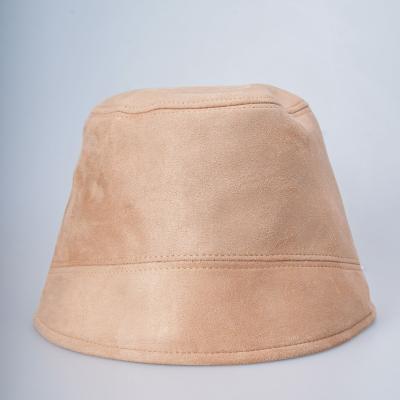 China Custom Character Bucket Hat Womens Suede Hat With Custom Logo for sale