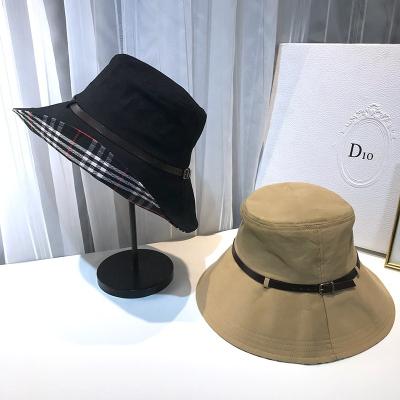 China High Quality Character Female Hats No Logo Hats Cotton Bucket Hat With Band for sale