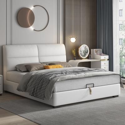 China Comfortable Modern Multifunctional Bed Storage Leather Bed Bedroom Furniture Bed for sale