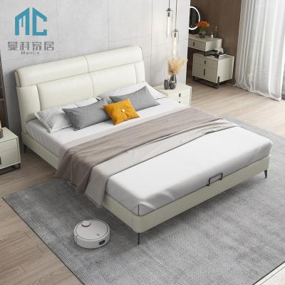 China Comfortable High Quality Double Storage Bed With Drawers Wooden Bed Leather Bed for sale