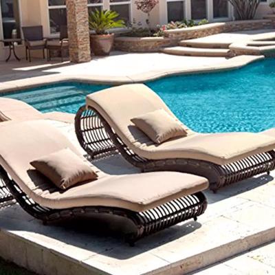 China Modern Design Rattan Sun Sofa Convertible Furniture Outdoor Pool Lounge Chairs for sale