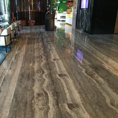 China Traditional Wood Price of Gray Travertine Stone Hotselling Silver Gray Travertine Floor Tiles Wholesale for sale