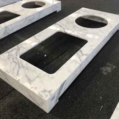 China Modern italian marble types Statuario Carrara marble table tops /italian/white snow white marble flake for sale