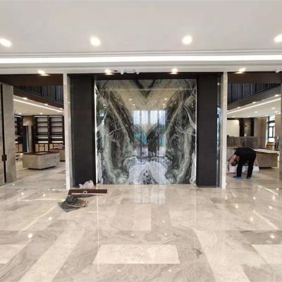 China Modern Chinese Natural Marble Stone Large Polished Slab Tile White Wood For Floor And Wall for sale