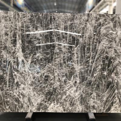 China Modern Marble Slabs Imperial Silver Fox Mountain Snow Spider Marmoles Slabs for sale