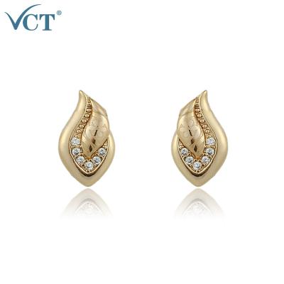 China Fashion TRENDY Wholesale Gold Plated Zircon Earrings for sale