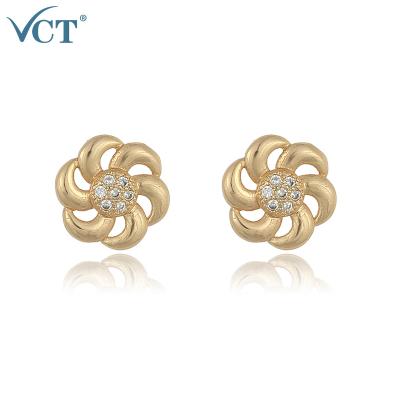 China FASHION manufacturers sell fashionable gold stud crown earrings for women's jewelry for sale