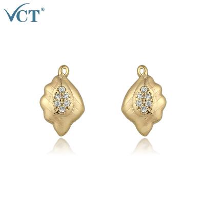 China TRENDY New Design Gold Stud Zircon Earrings For Women Indian Jewelry for sale