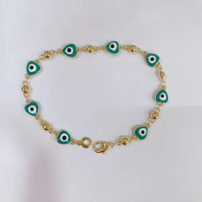 China New Fashion TRENDY Tiny Turkish Protection Colorful Beads Hand Chain Multi Color Eye Bracelet For Teens for sale