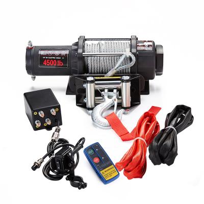 China Factory Price AUTO Off Road 4*4 ATV High Quality Electric Winch 4500lbs With Steel Rope for sale