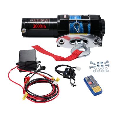 China Cheap portable ATV/UTV mini small 3000lb 12V winch for ATV offorad 4x4 tools for sale