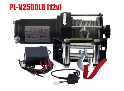 China 2015 ATV/UTV TOP SALE 4X4WD 12V/24V USED ATV UTV JEEP ELECTRIC WINCH 2500LB WITH Wire Rope and Remote Control for sale