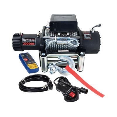 China Large AUTO Powerful 20000lb 24V Electric Winch 10 Ton Capacity Winch For Truck for sale