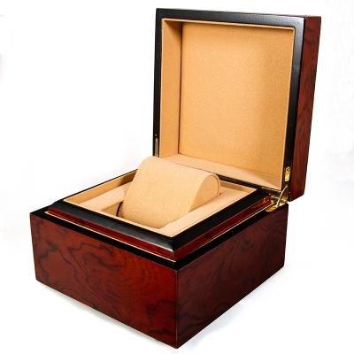 China 2020 MINGLI Eco-friendly Luxury Wooden Packaging Gift Box With Leather Pillow And Logo Watch Box Custom Made for sale