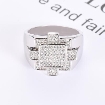 China CLASSIC 2022 Iced Out Hip Hop Diamond Rings With Finger Ring Wholesale Rapper Jewelry For Men Women 18K Gold Plated for sale