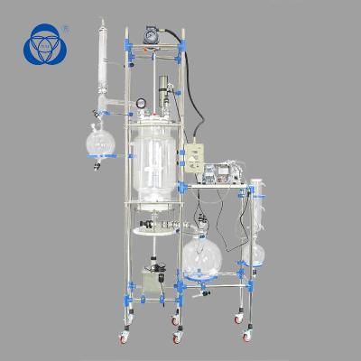 China Konzentrations-chemischer Glasreaktor 50L Mantel für Chemie-Destillation zu verkaufen