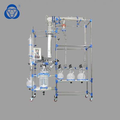 China Unidad de la rectificación de la velocidad rápida 10l, máquina de la destilación de alto vacío para los aceites esenciales en venta