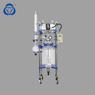 China Halb automatische 50L Mantelglasdoppelschicht-Glasreaktor des Reaktordruckbehälter-304 SS zu verkaufen