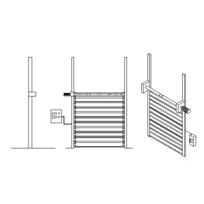 China Automatic Rolled Rolling Doors For Industry / Oval Track High Speed ​​Garage Door for sale