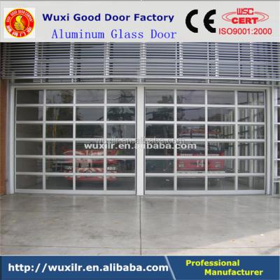 China Luxury Glass Sectional Garage Vertical Rolling Sliding Overhead Door for sale